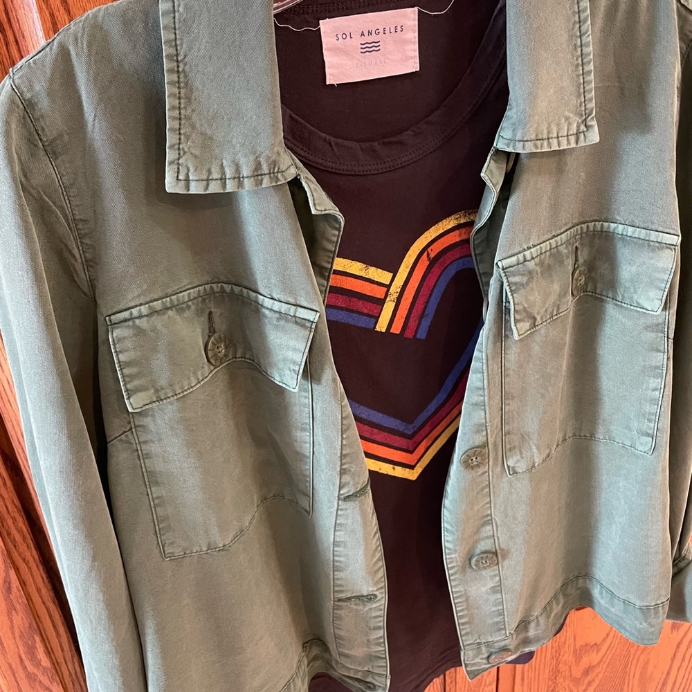 Kut from the Kloth Women's Olive Utility Jacket - Picture 7 of 9